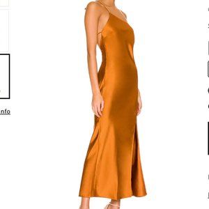 Revolve NBD Mara Midi Dress — Gold/Orange  — Size Small